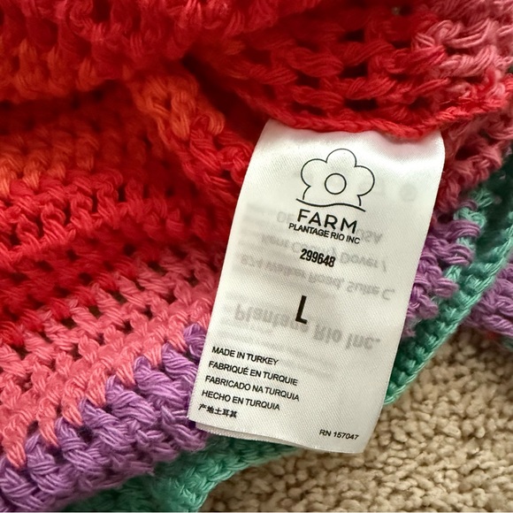 Farm Rio Multicolored Crochet Blouse - Picture 3 of 4